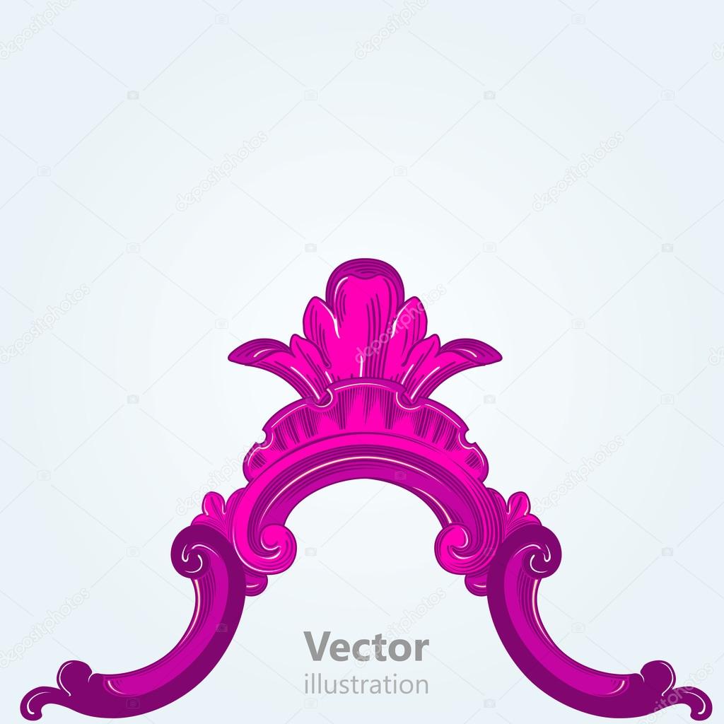 Vector color abstract element with waves. Deco element for design