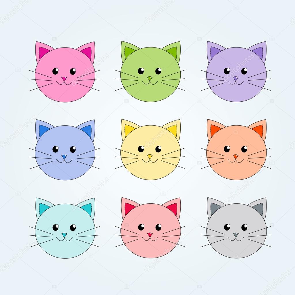 Colorful Cute cats