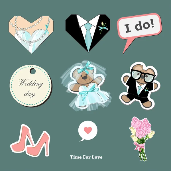 Weddind doodle set — Stockvector