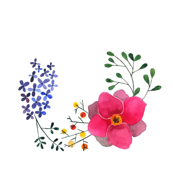 Floral background. Watercolor floral bouquet — Stock Vector