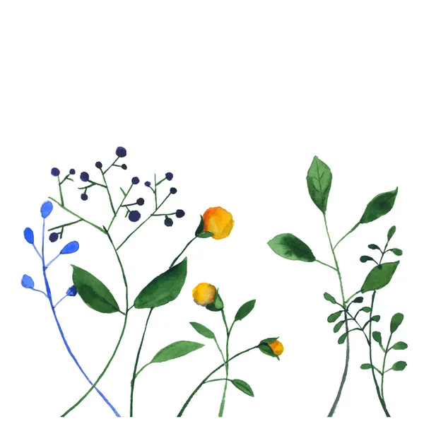 Floral background. Watercolor floral bouquet — Stock Vector