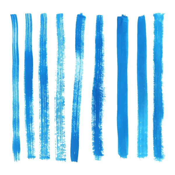 Uppsättning av akvarell vektorelement. Abstrakt akvarell bakgrund med färgglada linjer på vit. — Stock vektor