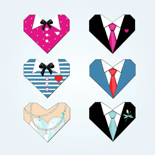 Vector fashion hearts.Doodle для свадьбы или приглашения на вечеринку — стоковый вектор