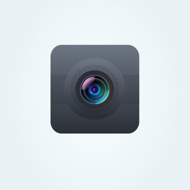 Vektör fotoğraf kamera lens illüstrasyon