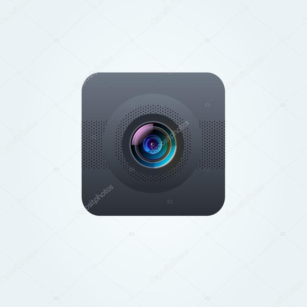 Vector photo camera lens illustration