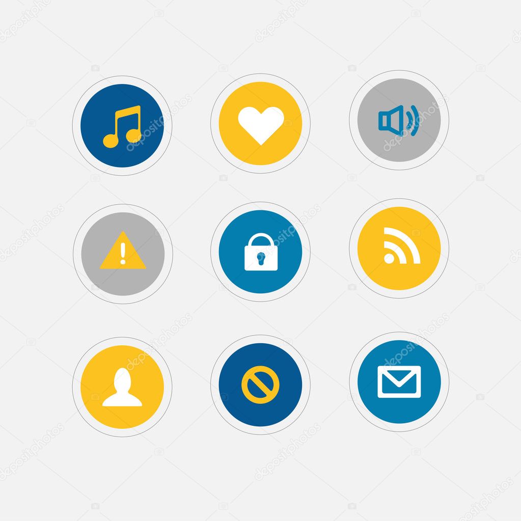 Flat icons for Web