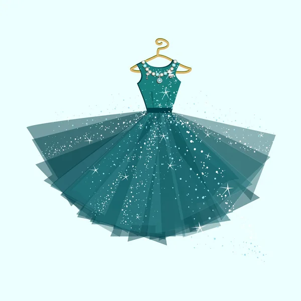 Vestido de fiesta. Ilustración vectorial — Vector de stock