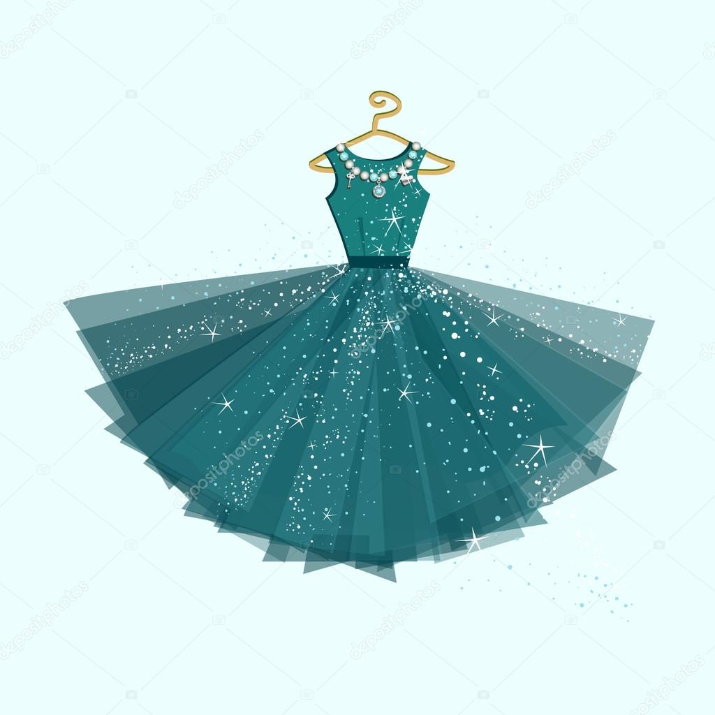 Party dress. Vector illustration
