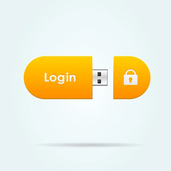 Login sign button. Vector illustration — Stock Vector