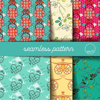 Zarif romantik vektör Dikişsiz desen