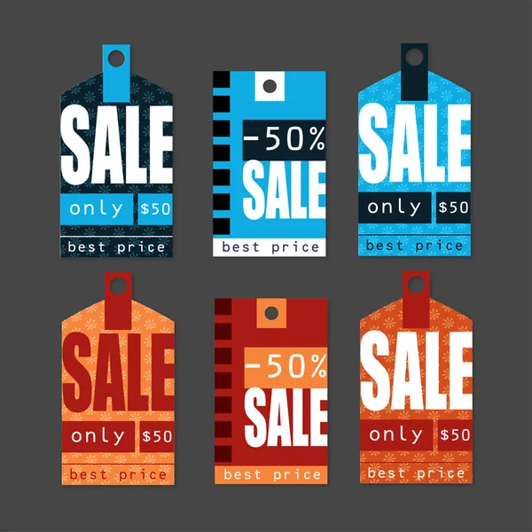 Vector Sale Tags Collection — Stock Vector