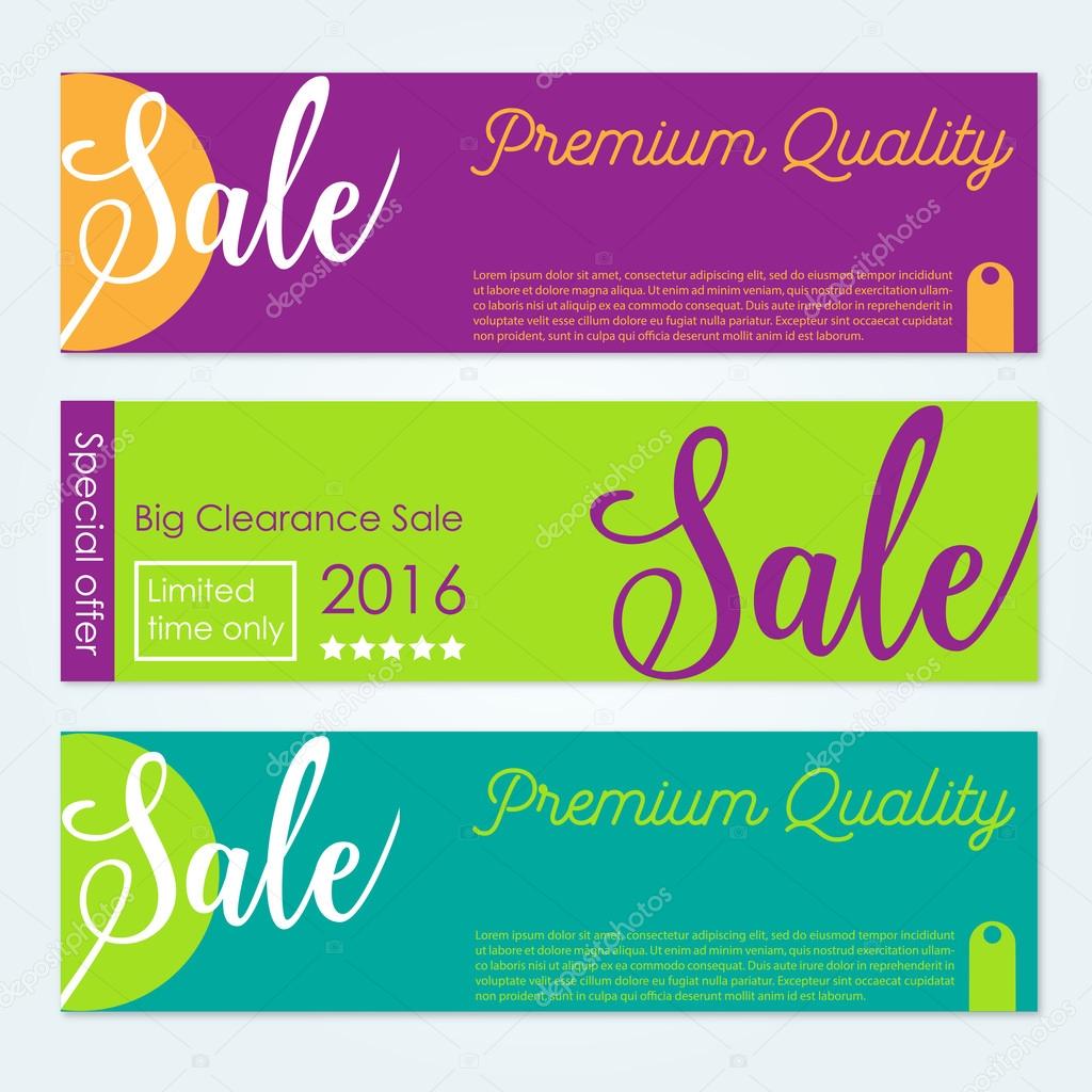 Set of vector Sale banners