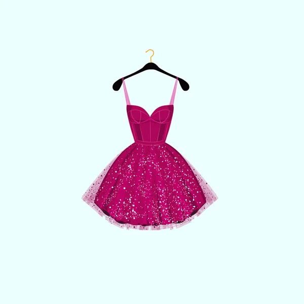 Schickes Partykleid. Vektorillustration — Stockvektor