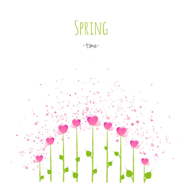 Lente bloemen in bloei. Vectorillustratie — Stockvector