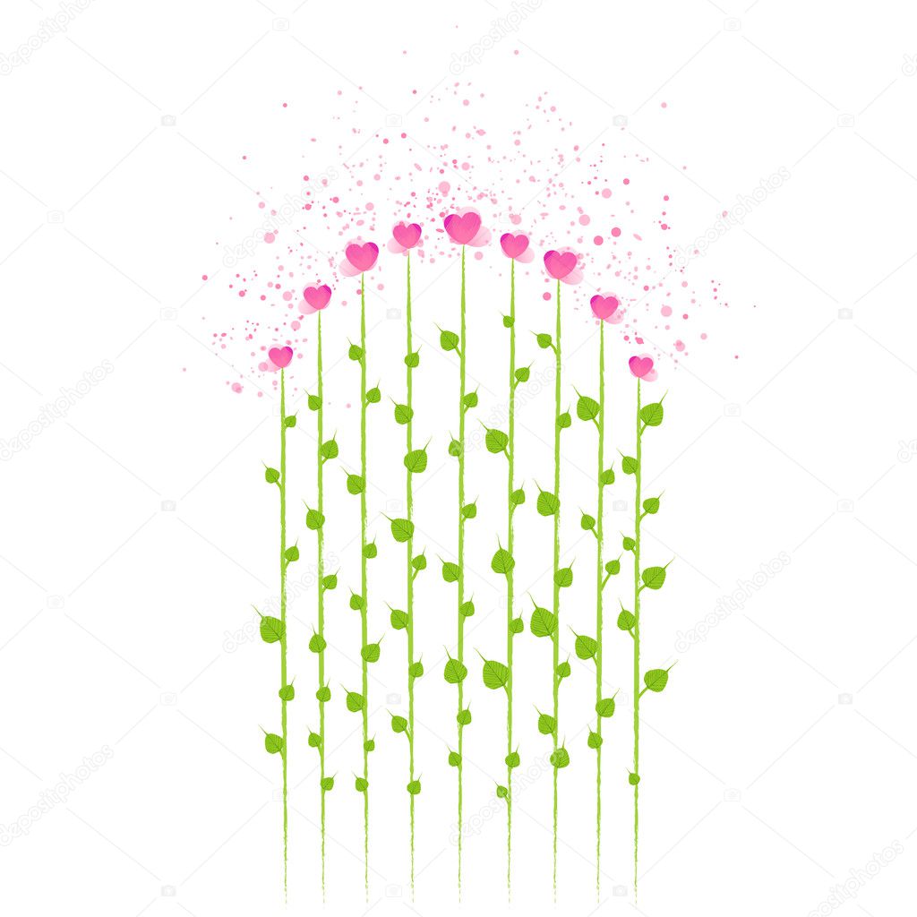 Spring flowers in blossom. Vector Illustration
