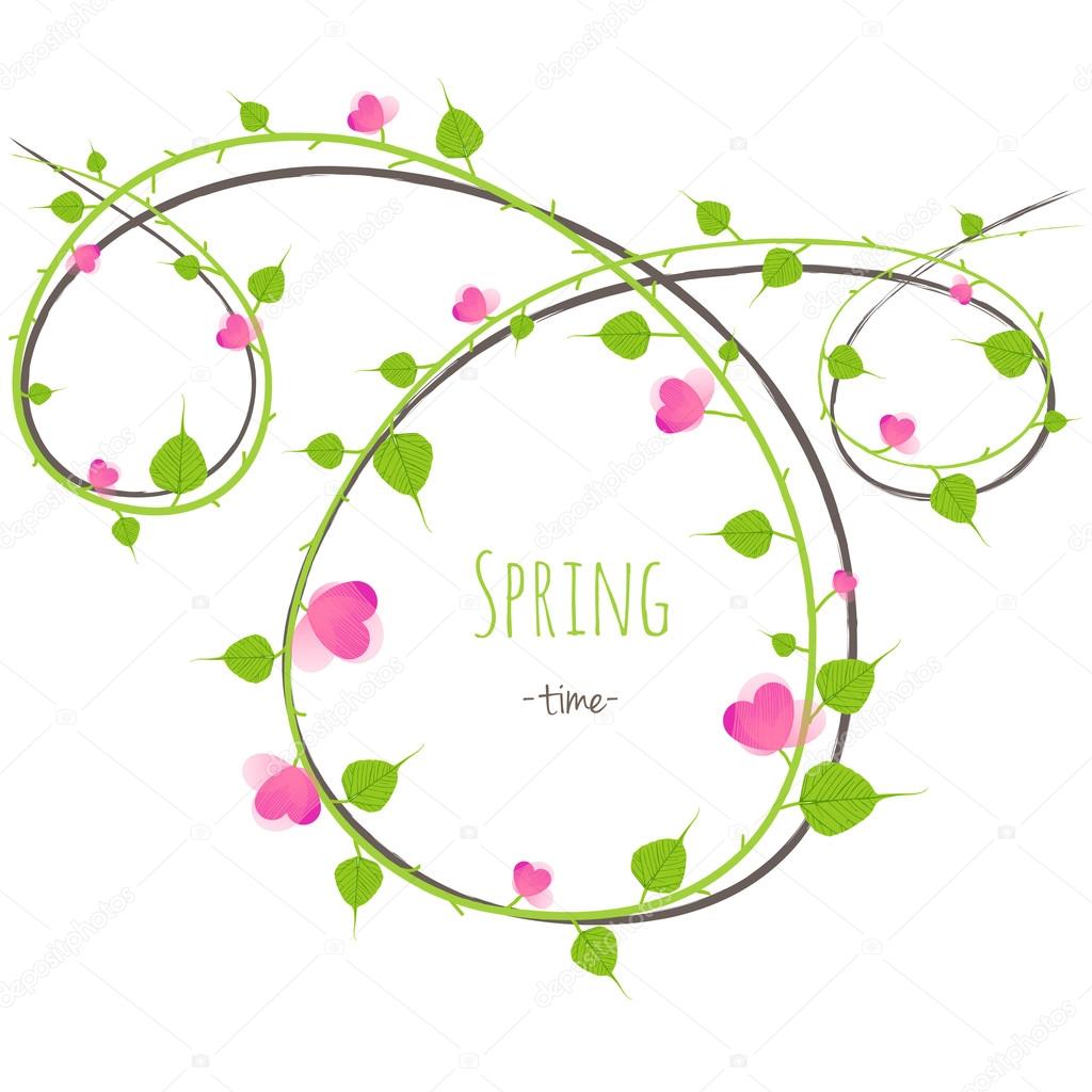 Spring time vector background fresh flowers in blossom