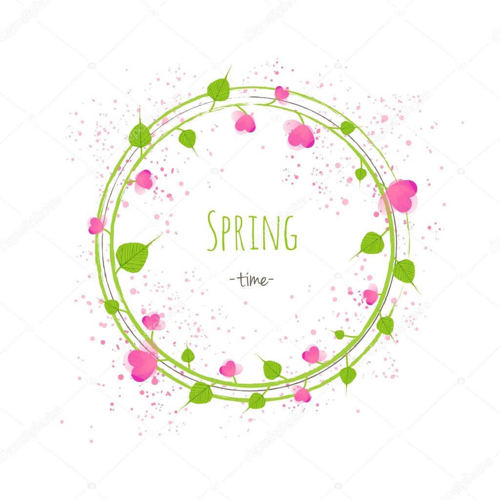 Spring Background. Vector Illustration fresh flowers in blossom