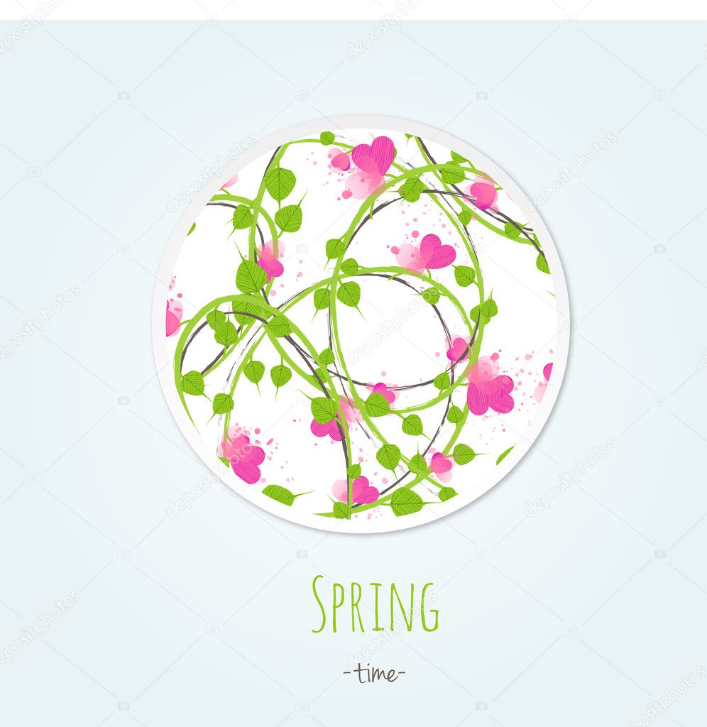 Spring abstract background.Vector Illustration