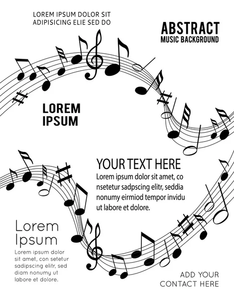 Music notes background design — Stock Vector