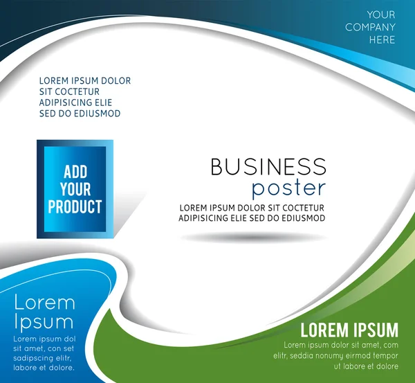 Elegante presentación de plantilla de póster de negocio — Archivo Imágenes Vectoriales