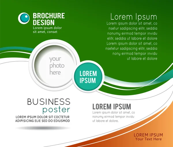 Elegante presentación de plantilla de póster de negocio — Archivo Imágenes Vectoriales