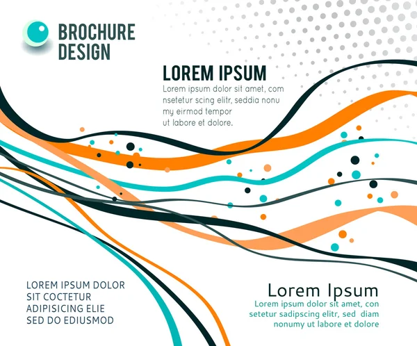 Desenho ou brochura do folheto abstrato — Vetor de Stock