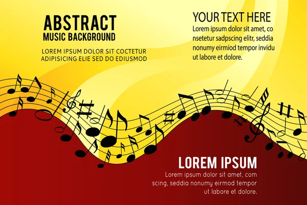 Дизайн фонової музики нот — стоковий вектор