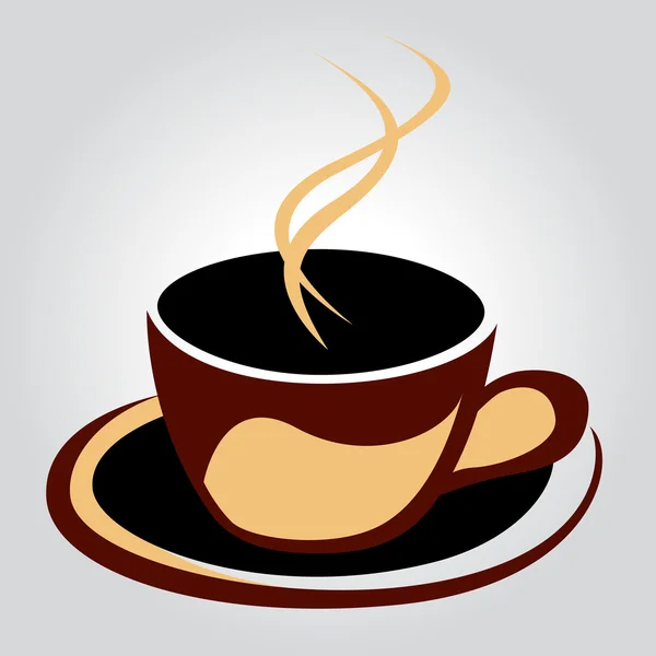 Café marrón taza icono — Vector de stock