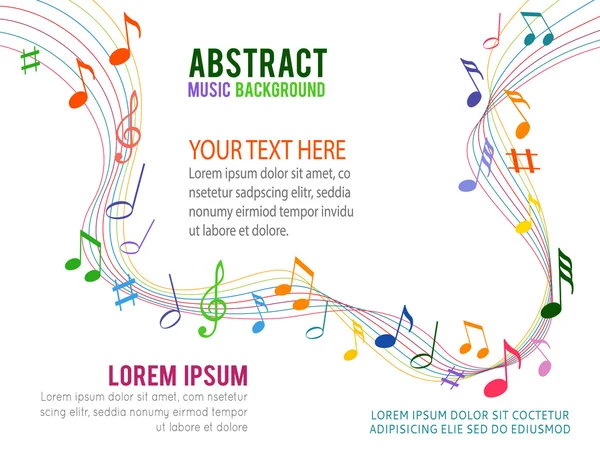 Music notes background design — Stock Vector