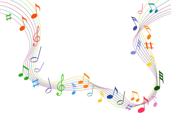 Music notes background design