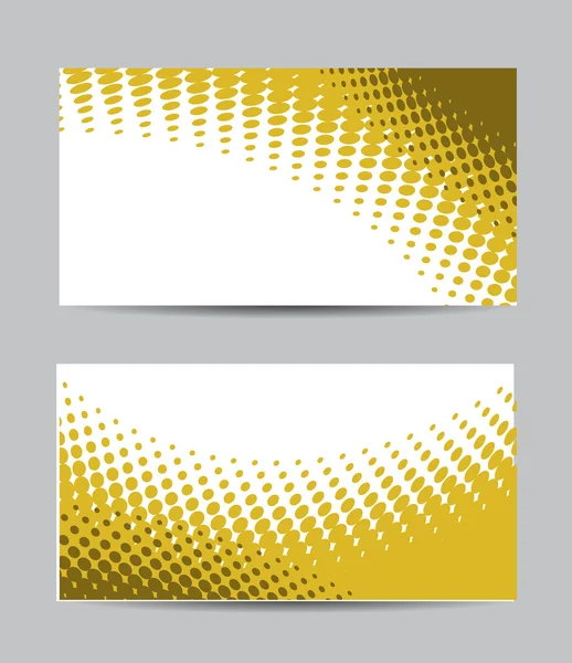 Halftone creative business cards — Stock Vector