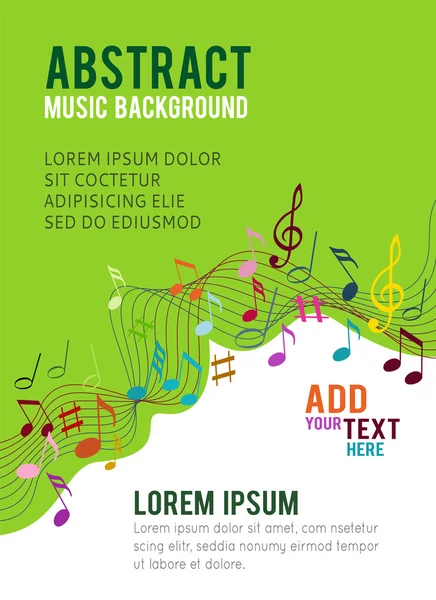 Color music notes — Stock Vector