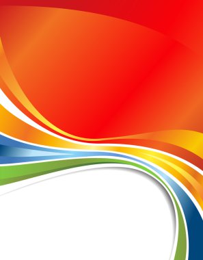 Dergi veya broşür tasarım pürüzsüz dalga eğri çizgiler