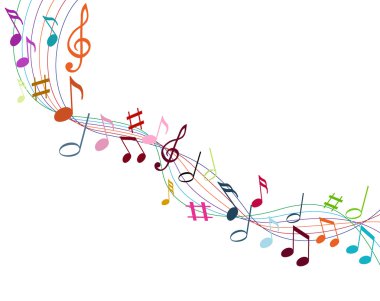 renkli müzik notlar