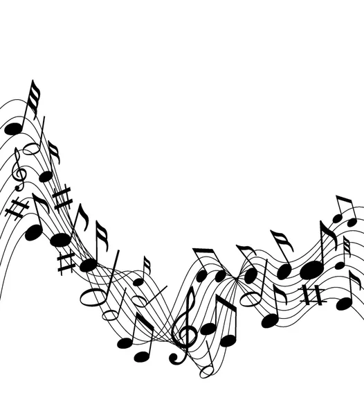 Music notes background — Stock Vector