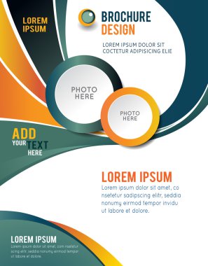 Dergi kapağı, iş broşür şablonu.