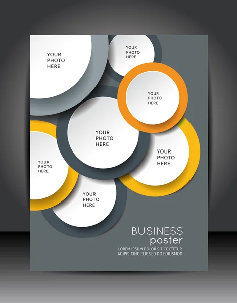 Presentaciones de negocios, plantilla de diseño de folleto — Vector de stock