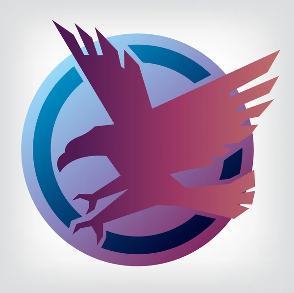 Flying eagle symbol — Stock Vector