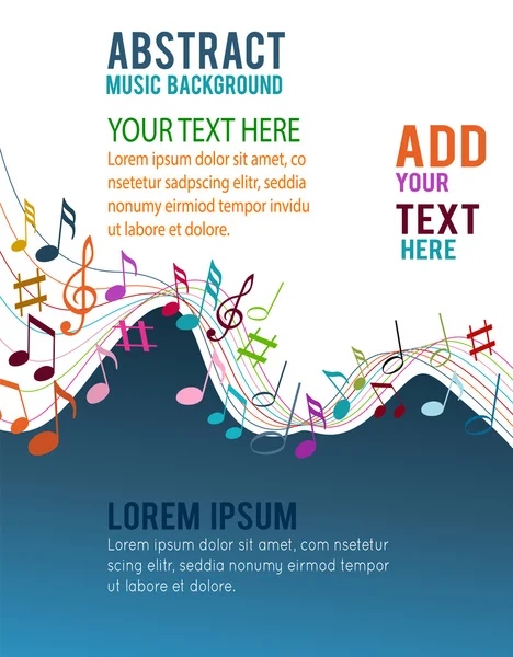 音楽ノートのテンプレート — ストックベクタ