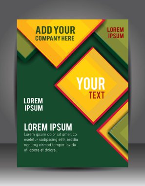 Soyut iş geçmişi. Broşür veya el ilanı şablonu.