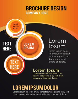 İş afişi, dergi kapağı, tasarım şablonu sunumu