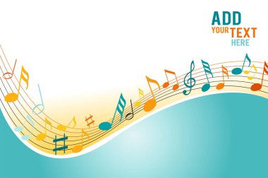 Renk arkaplanı üzerine notalar