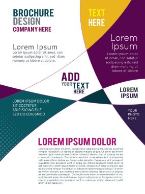 Vektör Broşür Modeli Şablonu - Broşür tasarımı veya broşür tasarımı