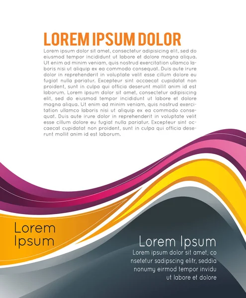 Mise Page Colorée Illustrée Avec Abstraction Couverture Magazine Modèle Brochure — Image vectorielle