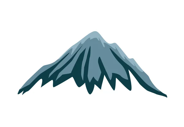 Ikon Vektor Gunung Diisolasi Pada Latar Belakang Biru Gambar Bergaya - Stok Vektor