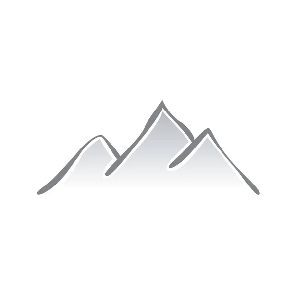 Icône Vectorielle Montagne Isolée Sur Fond Blanc Image Stylisée — Image vectorielle