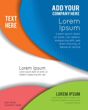 Profesyonel iş tasarım şablonu ya da kurumsal afiş tasarımı. Dergi kapağı, yayıncılık ve baskı sunumu. Soyut vektör arkaplanı.