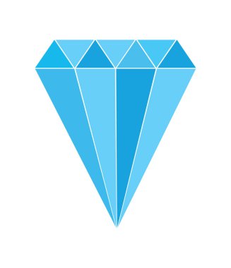 İnce çizgili elmas ikonu ya da sembol. Mücevher taslak logosu. Beyaz arka planda izole edilmiş. Vektör illüstrasyonu