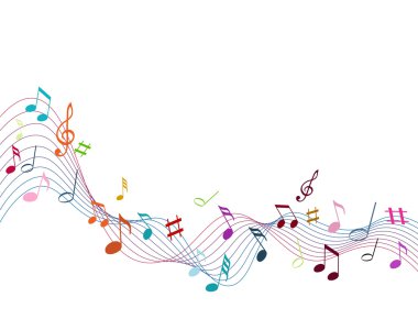 renkli müzik notlar