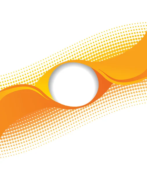 Cercle sur fond d'onde orange — Image vectorielle